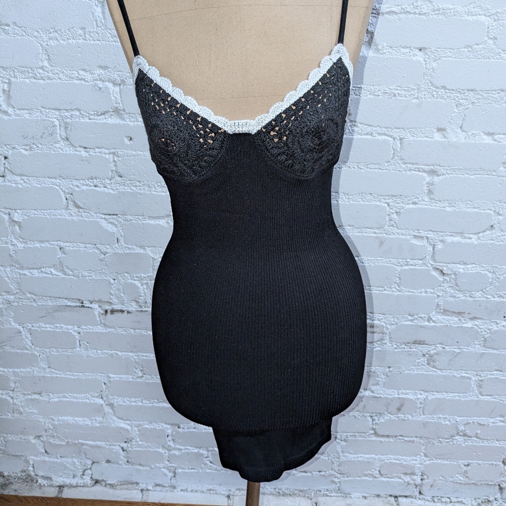 ZARA  XS Black Crochet Dress